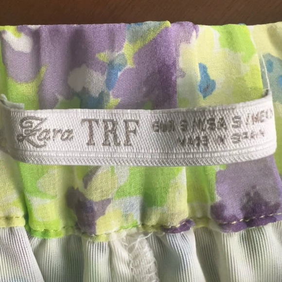 ☎️ Zara Side Ruffle Floral Mini Skirt with Pockets, lined flowy flowers billow - Picture 11 of 11